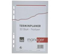 bsb Inserto di ricambio per note - Dimensioni: circa A5 - 6 fori - per agenda bsb Manager