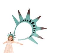 Bsbkoj 4th of July Outfits, Statue Goddesses Costume, Lightweight Patriotic Torch Headdress, Headband Set for Independence Day, Holiday Events, School, Halloween, Multicolor