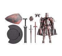 Bsbkoj Action figure cavaliere medievale, statuetta mobile multi-snodata, testa rotante a 360°, modello per decorazione da scrivania, tavolo da pranzo, collezione per la casa, 14 x 13,2 cm