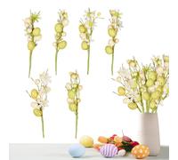 Bsbkoj Artificial Easter Egg Flowers, 6x Faux Floral Twig Branches, 7,87 x 5,91 pollici, Spring Egg Stems, Rustic Vaso, Table Centerpiece, Festive Home Decoration