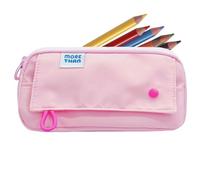 Bsbkoj Astuccio per matite | Chiusura lampo impermeabile e riutilizzabile - Borsa portapenne grande volume - Per viaggiare bambini aula donne università scuola trucco e arte, Colore: rosa., Siehe