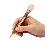 Bsbkoj Ballpoint, Natural Crystal Wood Gel Ink Writing Feature, Elegant Crystal Style for Journaling Studying Planning Artists Students Collectors Home School Classroom Use