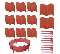 Bsbkoj Bordo per il giardino, confine del paesaggio, confine flessibile, 20 pezzi, recinzione per bambini, barriera per paesaggi, prato, terrazzo, , passerella