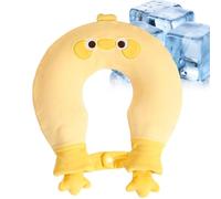 Bsbkoj Borraccia a forma di U, cuscino riscaldante per il collo, in peluche animale, per braccia mirate e relax, borsa a maniche con morbida fodera per letargo, viaggi, donne, bambini, spalle, Duck