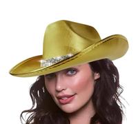 Bsbkoj Cappello da cowboy in feltro, per cosplay e discoteca, 36 x 28 x 13 cm, elegante cappello da cowgirl, costume da gioco di ruolo occidentale per Halloween, spettacoli, festival