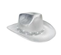 Bsbkoj Cappello da cowboy in feltro, per cosplay e discoteca, 36 x 28 x 13 cm, elegante cappello da cowgirl, costume da gioco di ruolo occidentale per Halloween, spettacoli, festival