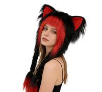 Bsbkoj Cappello Invernale Di Peluche Con Orecchie Di Gatto | Copricapo Caldo e Morbido per Cosplay e Travestimento - Berretto con Finte Orecchie per Inverno,Adatto A Adulti Donne Bambini Amici E