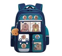 Bsbkoj Capybara Backpack, Pattern Book Bags, Large Capacity Waterproof Animal School Bag, Cartoon Books and Stationery, Cute Backpack for Kids, Teens, 11.81x7.87x16.54 inches