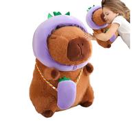 Bsbkoj Capybara Plush, Soft Vegetable Themed Animal Doll, 28 cm Plushiez with Hat and Bag, Adorable Decorative Toy for Living Room, Bedroom, Study, Kids and Collectors