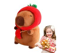 Bsbkoj Capybara Plush, Soft Vegetable Themed Animal Doll, 28 cm Plushiez with Hat and Bag, Adorable Decorative Toy for Living Room, Bedroom, Study, Kids and Collectors