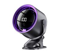 Bsbkoj Car Clip On Fan, 100 Speeds Quiet USB Ricaricabile Fan with LED Display, Regolabile Rotazione Auto Cooling for Vehicle Interior, Campeggio, Dorm, Desk, Outdoor Travel, Long Road Trips