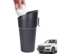 Bsbkoj Car Door Trash Can, Leather-Wrapped Vehicle Garbage Bin, Washable Multifunctional Waste Container, Compact Cup Holder Organizer for Car Interior, Home, Travel Storage