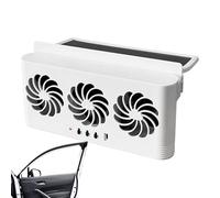 Bsbkoj Car Window Fan, Auto Solar-Powered Air Circulation Fans, Adorable Three-Head Ventilation System Cooling for SUV, Sedan, Truck, Small Car, and RV Use, 9.06x4.45x1.97 inch