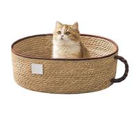 Bsbkoj Cat Toy Box Organizer Baskets, Cup Design Kitten Sleeping Nest, 35x13cm Natural Fiber Basket, Pet Toy Storage Bin, BoHo Style, Bed for Bedroom Living Room Floor Office Table