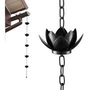 Bsbkoj Catene antipioggia - 51,18 pollici per paesaggistica, giardino, terrazza, giardino, capanna e ingresso frontale, eleganti catene antipioggia per proprietari di case, paesaggisti