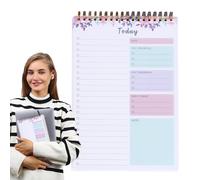 Bsbkoj Checklist Pad, Writing Pad Organizer, 52 Sheets Productivity Things to Memo Pads, Portable Daily Planner Notebook, Task Organizers for School, Tasks and Goals, 10.31x6.5 inches