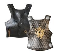 Bsbkoj Children's Roman Set, Roman Soldier Costume Accessory, Solid Color Breastplate & Shoulder Guards, Lightweight Historical Play Set for Boys Girls, Gear for School Plays Party