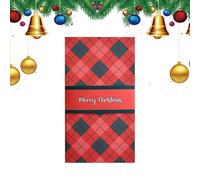 Bsbkoj Christmas Cards Holder - 12 pollici Pull-Out Waterfall Booklet for Holiday Greeting Display, Party Organization with Easy Access, Card Storage for Birthday School Party Celebration, Red Green