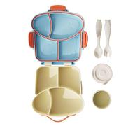 Bsbkoj Contenitore per il pranzo - Portable Foods Storage Box Fork and Spoon for School Meals, Outdoor Activities with Leakproof Compartments, Food Container for Work, Picnic, Camping Hiking