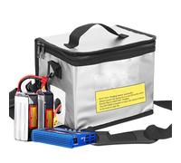Bsbkoj Custodia per batteria, custodia di grande capacità, a prova di, sicura per trasporto pesante e protezione di ricarica, 54,6 x 36,8 x 41,9 cm, per casa, officina, viaggi, Argento
