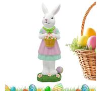 Bsbkoj Easter Bunny Decorations, Spring Resin Rabbit Statue, High- Build with Sturdy Seal, Weatherproof Resin Hardware, Mantel Tool with Modern Style, Holiday Stand for Porch And Patio