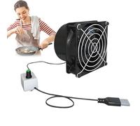 Bsbkoj Exhaust Fan, Adjustable Speed Solder Absorber, Portable Exhaust Blowers, Inline Air Ventilation Extractor Blower Booster for Window Bathroom Toilet Kitchen Workshop, Black
