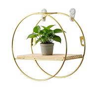 Bsbkoj Floating Shelves, Round Storage Organizer, 7,8 pollici High Build with Sturdy Seal, Iron and Wood Hardware, Modern Tool with Sleek Style, Mounting Stand for Kitchen and Nursery