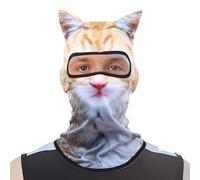 Bsbkoj Full Face Covering, Hood Masque with Stand Ears, Three-Dimensional Design, Halloween Hat Portable Compact Versatile Ideal for Music Festival, Product Size: 5.91x5.91 inch