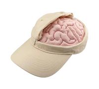 Bsbkoj Funny Hat, Thinking Costume Headwear, Open Close Brain Design Cap, Creative Photo Prop Accessory, Ideal for Women Outdoor Travel Hiking Festival Birthday and Parties