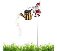 Bsbkoj Ghirlande luminose esterne - Annaffiatoio a LED | Luce solare decorativa Annaffiatoio Babbo Natale all'aperto - Per le vacanze invernali e le vacanze giardino cortile patio portico paesaggio