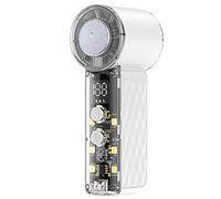 Bsbkoj Handheld Fan, 199-Speed Quiet Ricaricabile Cooling, 4.17x1.8 Inch Ultra-Compact Pocket Fan, High-Speed Brushless Motor with Digital Display, for Summer Travel and Hiking