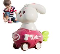 Bsbkoj Inertia Powered Rabbit Vehicle Playset Use, Shockproof Pull Back Kids Car Toy, Birthday Gift Age 3 Plus Boys Girls Early Learning Fun Racing Vehicle