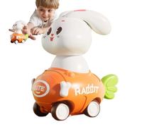 Bsbkoj Inertia Powered Rabbit Vehicle Playset Use, Shockproof Pull Back Kids Car Toy, Birthday Gift Age 3 Plus Boys Girls Early Learning Fun Racing Vehicle