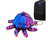 Bsbkoj Jointed Sea Creature, Wiggling Marine Animal Decor, Lightweight Accessory with Moving Parts, Colorful Purse Pendant, Realistic Design Nautical Trinket, Versatile Bag Ornament for Travel