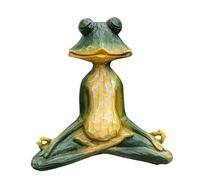 Bsbkoj Meditating Frog Figurine, Zen Yoga Garden Statue, 5.91x1.97x5.71 Inches Creative Resin, Animal Decor Collectible for Ornament, Animal Decor Collectibles