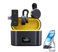 Bsbkoj Microfono senza fili, con cancellazione del rumore, accessorio audio per registrazione video, creatori di contenuti, altoparlanti pubblici, istruttori di fitness, insegnanti con acquisizione