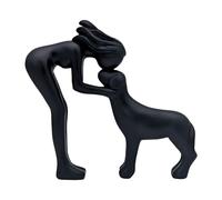 Bsbkoj Modern Dog Sculpture, Professional 6.2-Inch Modern Resin Statue, Artisan Canine Hardware, Geometric Sculpture with Contemporary Style, Desktop Accent Living Rooms and Woorklace
