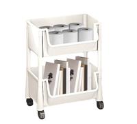 Bsbkoj Multi-Tier Storage Carts, Storage Cart, Rolling Organizer with Wheels, Adorable Toy Snack Stationery Organizers for Study Room, Small Spaces, Classroom, 11,61 x 7,68 x 48,43 pollici