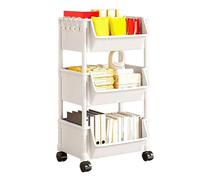 Bsbkoj Multi-Tier Storage Carts, Storage Cart, Rolling Organizer with Wheels, Adorable Toy Snack Stationery Organizers for Study Room, Small Spaces, Classroom, 11,61 x 7,68 x 48,43 pollici