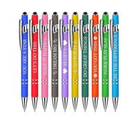 Bsbkoj Pens Ballpoint, Positive Affirmation Ballpoint Pen with Touch Screen Tip, 5,51 pollici, Smooth, Creative, Comfortable, Novelty School Supplies for Home, Schooling and Studio