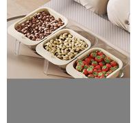 Bsbkoj Per Il Lavaggio Della Frutta Con Colino,Contenitore Telescopico A Doppio Strato - Contenitore per Lavare Verdura con Manico - per Cucina Soggiorno Snack Verdura Frutti di Bosco Fragole e Tavolo