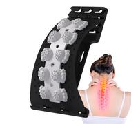 Bsbkoj Piastra per la schiena, supporto cervicale con gommini per la colonna vertebrale cervicale, estensore lombare regolabile in 4 livelli, per l'allineamento della colonna vertebrale a casa contro