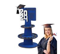 Bsbkoj Porta soldi per laurea, nappa e auguri scrivibili, in legno, elemento decorativo, supporto per feste di laurea, supporto per banconote, ricordi, celebrazioni, decorazione da tavolo
