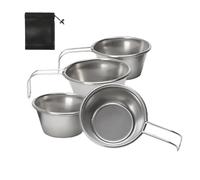 Bsbkoj Set di 4 mini bicchieri da vino, in acciaio , da 50 ml, portatili, piccoli drinkware per campeggio, montagna, sport, all'aperto, tè, cose da pranzo, backpacking, cucina