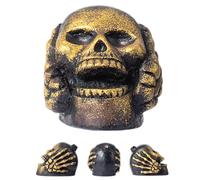 Bsbkoj Skeleton Whistle, Novelty Horror Skull Sound Maker, 2,36 x 2,91 x 2,28 pollici, Screaming Death Skull Prank Toy, Scary Keepsake for Meditation, Halloween Party Favors, Kids and Adults