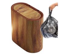 Bsbkoj Small Trash Can, Trash Can Bathroom, 11,61 x 11,42 x 6,3 pollici, Lidded Covered Decorative Compact Waste Basket for Kitchen, Bedroom, Dorm, Home, Space-Saving Design