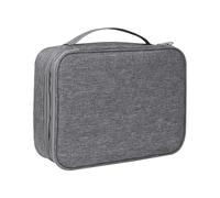 Bsbkoj Spazioso Electronics Organizer, Travel Cord Organizer Case 3 Compartments, Portable Toiletry Bag with Zipper for Women and Girls, 11,02 x 2,95 x 8,66 pollici, grigio, Attributo singolo, Se