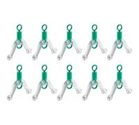 Bsbkoj Splitter per filo da pesca, 10 x dispositivo di biforcazione a doppio gancio, 1,5 cm/0,59 pollici 2 cm/0,79 pollici, 8 anelli a forma di anello accessori per principianti in silicone