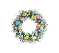 Bsbkoj Spring Wreath, Colorful Egg, Wall Garland with Spring Feature, Floral Foam Foliage, Artificial Berry Circular with Festive Style, Door Ornament for Party And Celebration