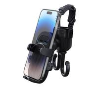 Bsbkoj Stroller Phone Holder, 2 in 1 Stand Cradle, Bag Hook, 6,1 x 3,35 pollici, Multifunctional for Grocery Carts, Secure, Sturdy, Easy to Attach Use, Black, Rosa, Kaki